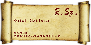Reidl Szilvia névjegykártya