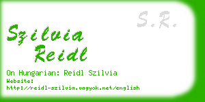 szilvia reidl business card